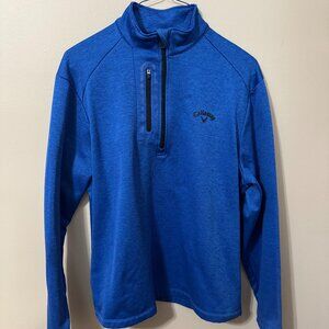 254 – Callaway Quarter-Zip Pullover | Bright Blue Golf Fleece | Men’s M